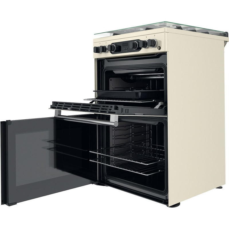 Hotpoint CD67G0C2CJ/UK Gas Cooker 60cm Double Oven - Jasmine