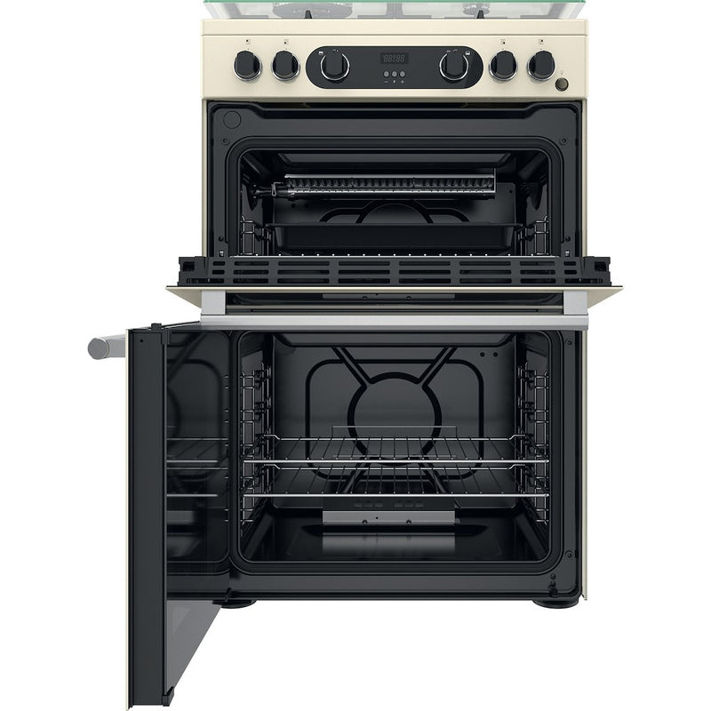 Hotpoint CD67G0C2CJ/UK Gas Cooker 60cm Double Oven - Jasmine