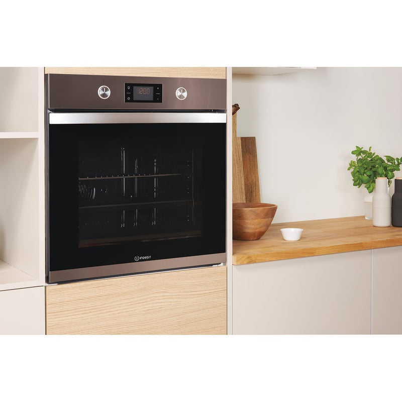 Indesit Aria KFW 3841 JH IX UK Electric Single Built-in Oven in Stainless Steel