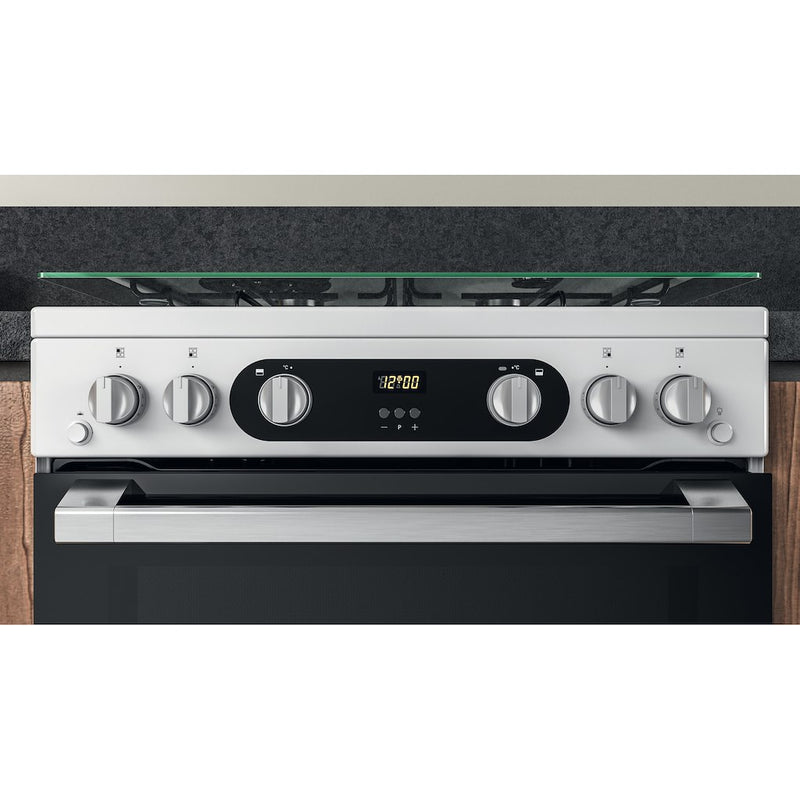 Hotpoint HD67G02CCW/UK Double Cooker - White
