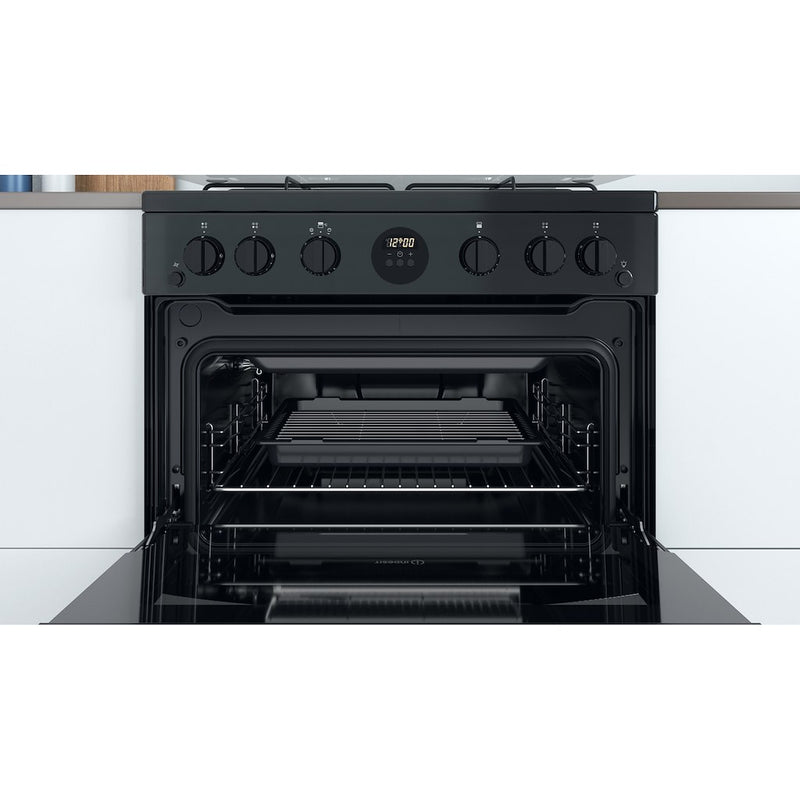Indesit ID67G0MCB/UK Double Cooker - Black
