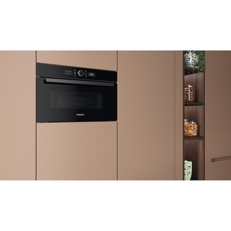 Hotpoint HMD44MBUK Built-In Microwave Oven and Grill - Black