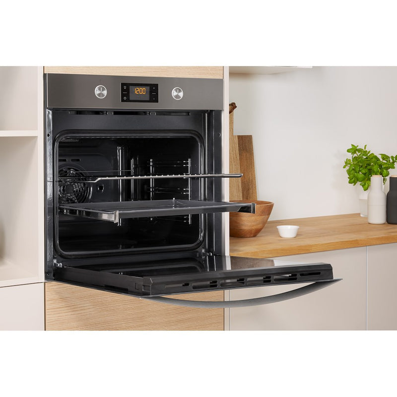 Indesit Aria KFW 3841 JH IX UK Electric Single Built-in Oven in Stainless Steel