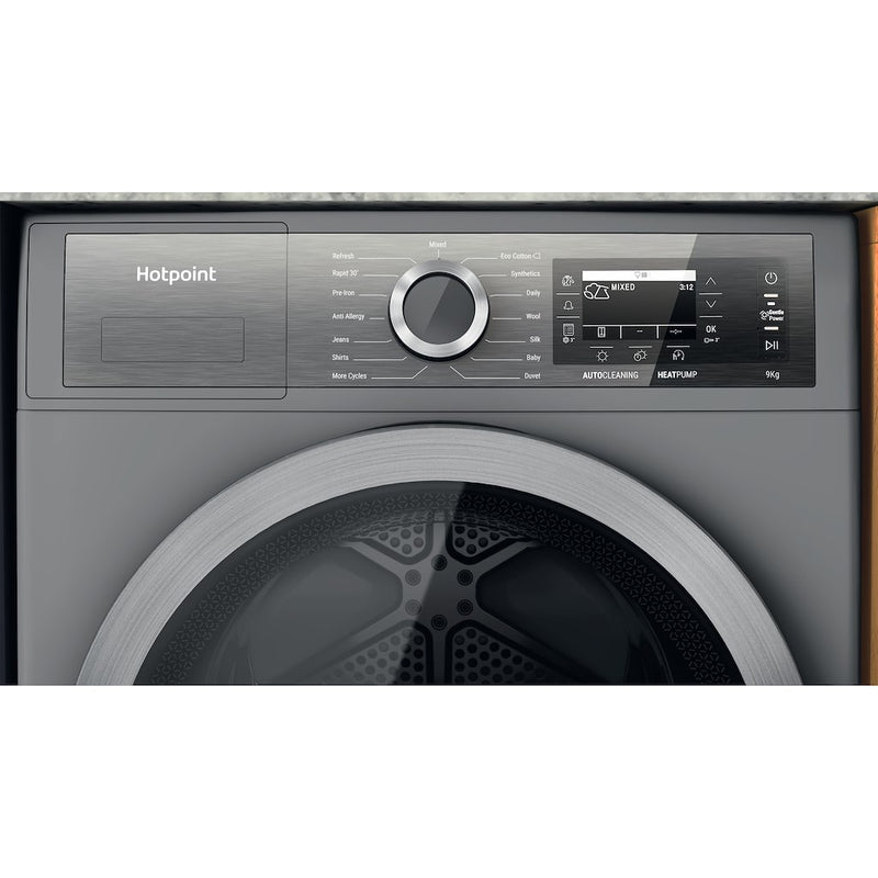 Hotpoint H8 D94SB UK 9kg Heat Pump Tumble Dryer - Silver