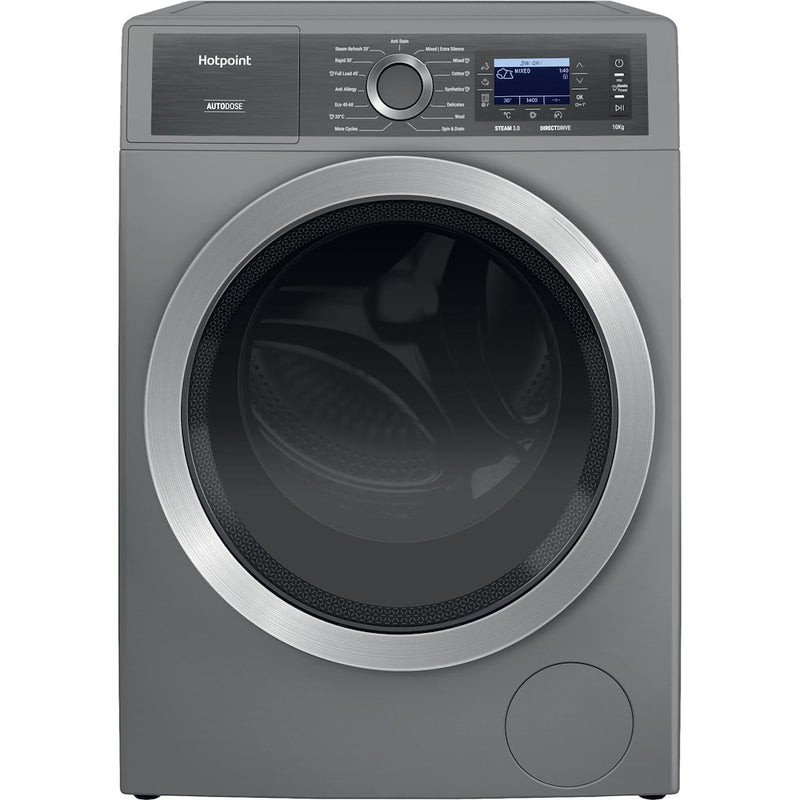 Hotpoint H8 09ADS GPOWER UK 10kg 1400rpm GentlePower Washing Machine - Silver