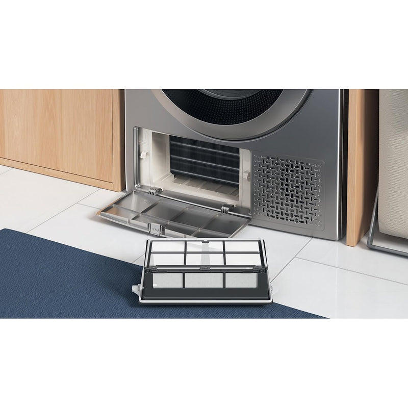 Indesit YT M11 82SS X UK Freestanding 8kg Heat Pump Tumble Dryer - Silver