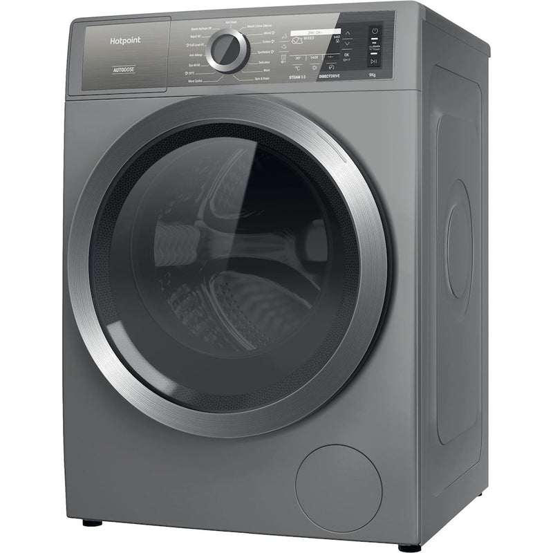 Hotpoint H8 99ADS GPOWER UK GentlePower 9kg 1400 rpm Washing Machine - Silver
