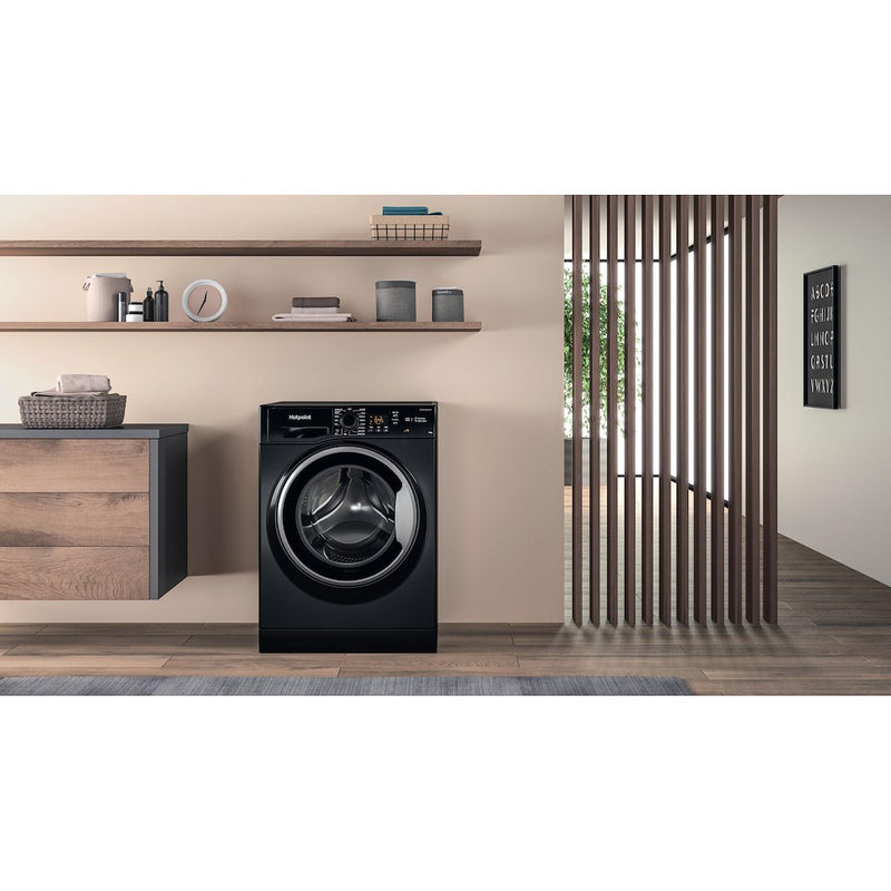 Hotpoint NSWM 1046 BS UK Anti-Stain 10kg 1400rpm Washing Machine - Black