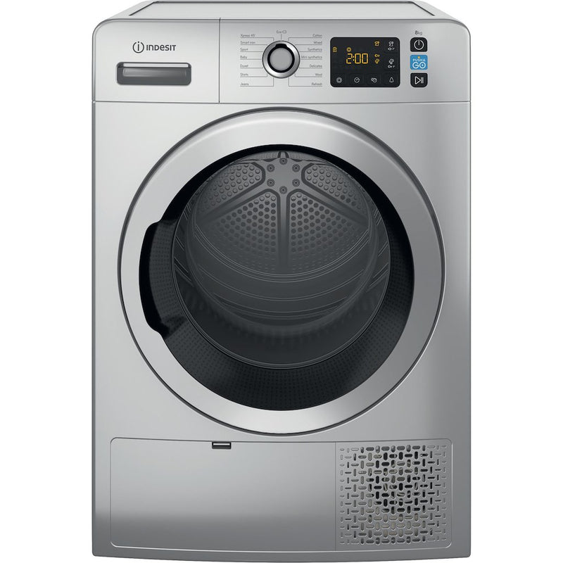 Indesit YT M11 82SS X UK Freestanding 8kg Heat Pump Tumble Dryer - Silver
