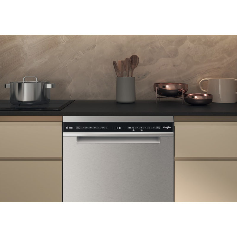 Whirlpool Dishwasher: in Stainless Steel - W7F HS51 X UK