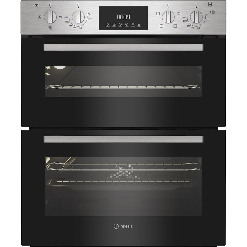 Indesit DUI10DIX Built-In Double Oven - Inox