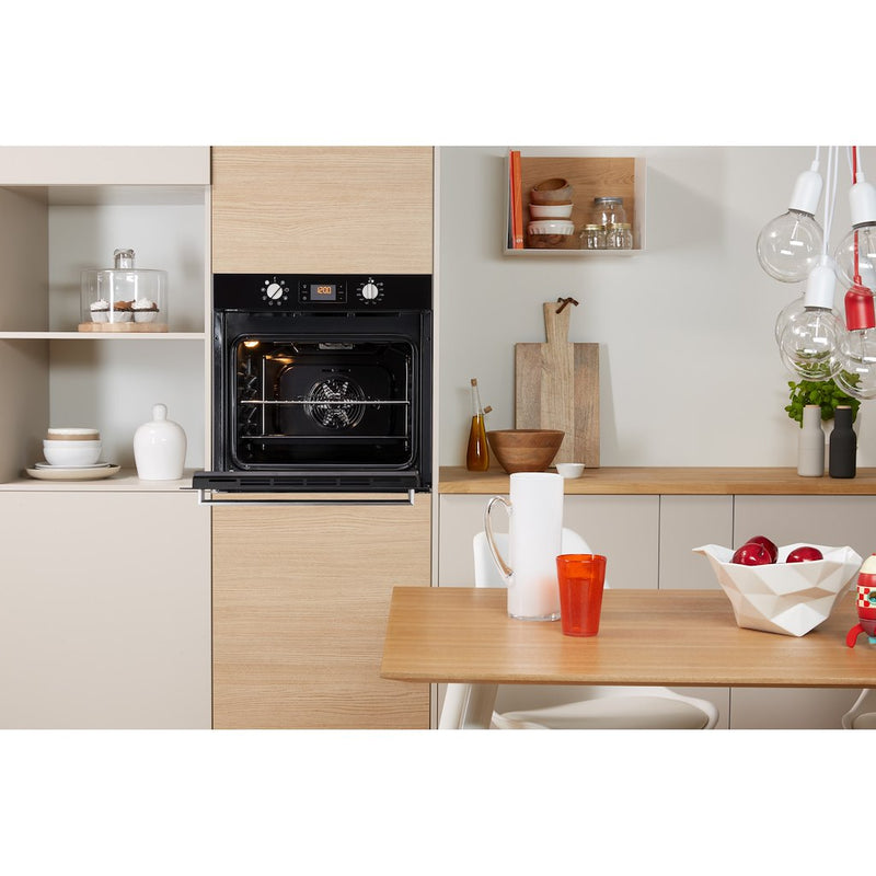 Indesit Aria IFW 6340 BL UK Electric Single Built-in Oven in Black