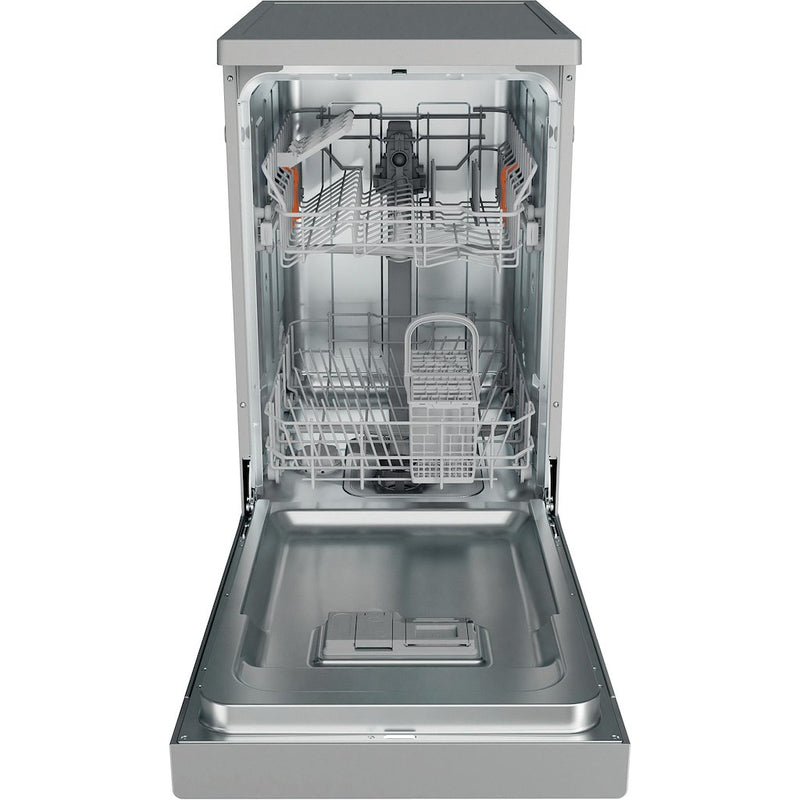 Hotpoint HP2FE10CS90SUK Freestanding 45cm Slimline Dishwasher with 10 Place Settings - Silver