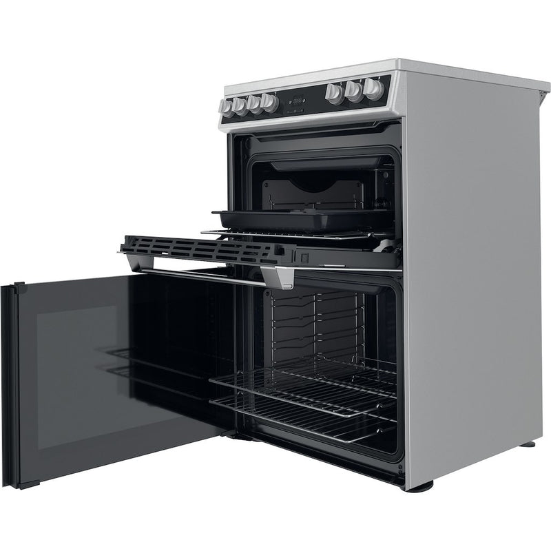 Hotpoint HDT67V9H2CX/UK Double 60cm Electric Cooker - Inox