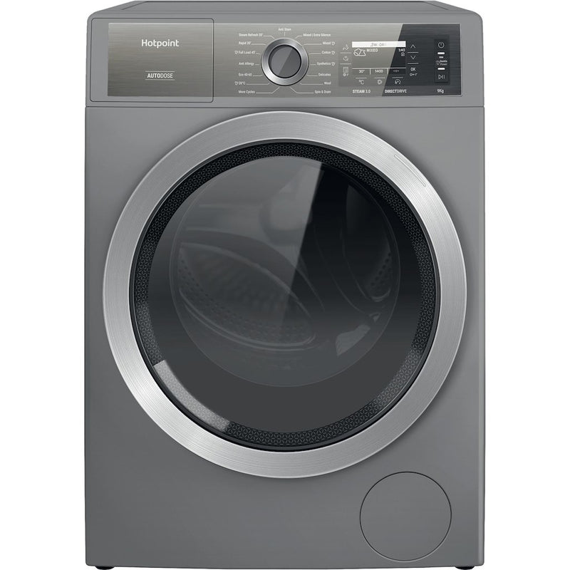 Hotpoint H8 99ADS GPOWER UK GentlePower 9kg 1400 rpm Washing Machine - Silver