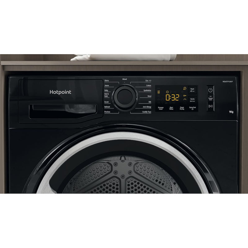 Hotpoint Crease Care NT M11 92BSK UK 9kg Heat Pump Tumble Dryer