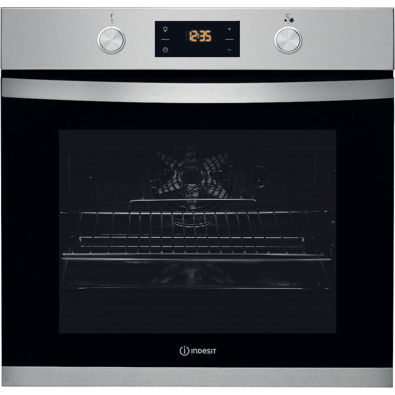 Indesit Aria KFW 3841 JH IX UK Electric Single Built-in Oven in Stainless Steel