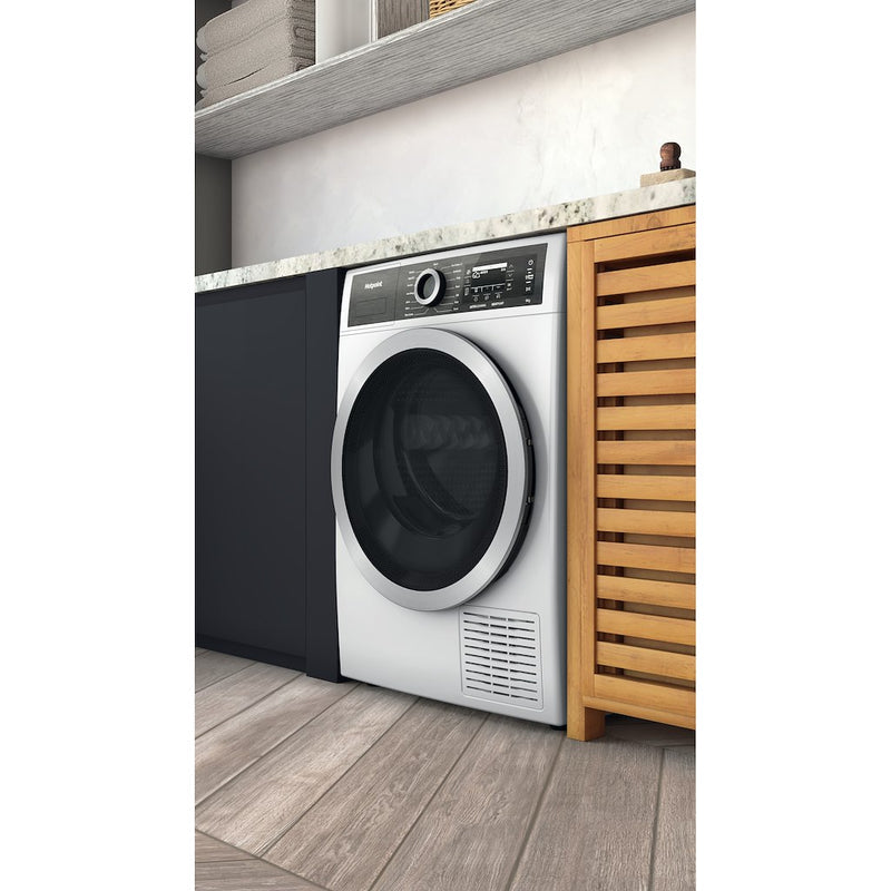 Hotpoint H8 D93WB UK Heat Pump 9kg Tumble Dryer - Freestanding White