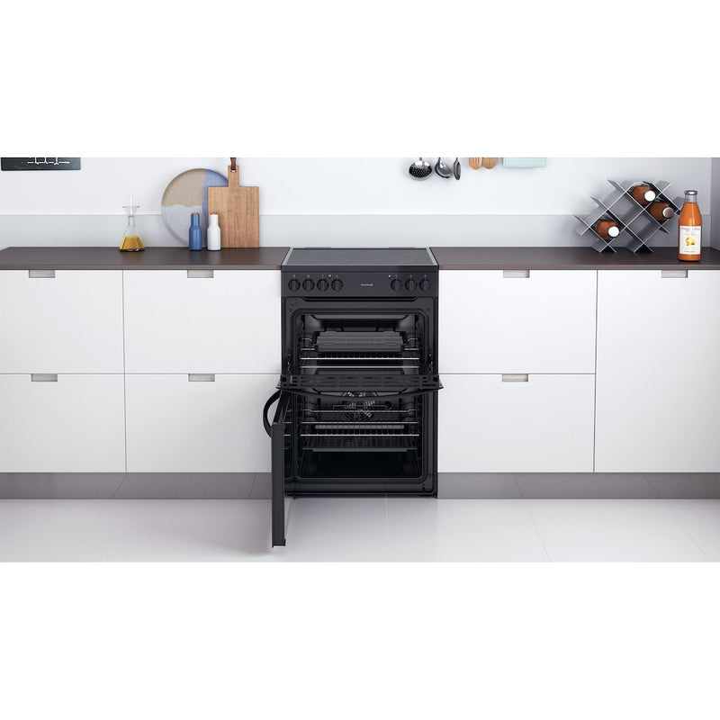 Indesit ID67V9KMB/UK Double Cooker - Black
