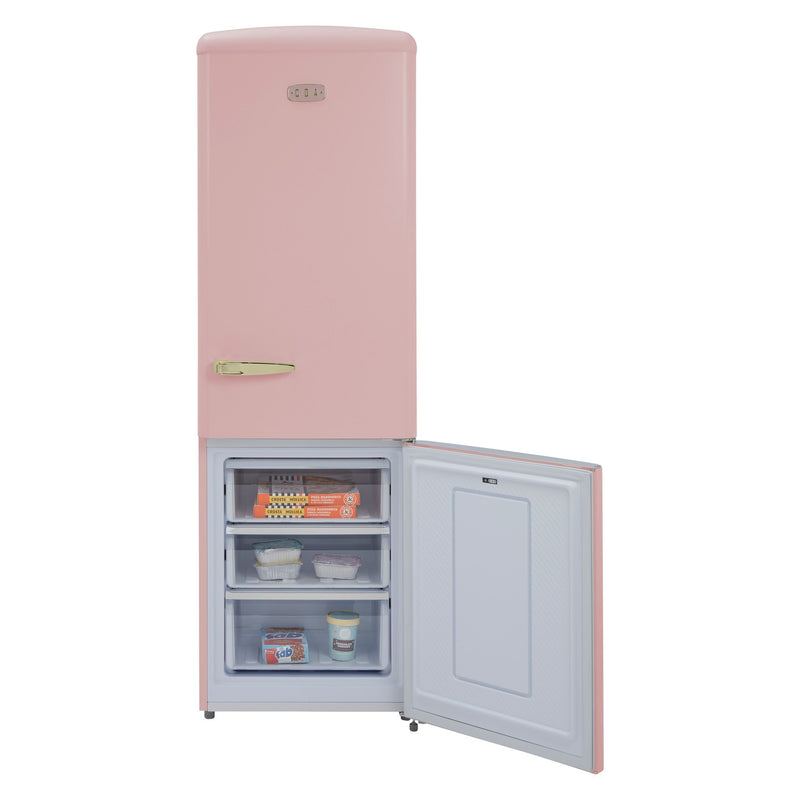 CDA Florence Tea Rose Retro 60cm Freestanding Frost Free 60/40 Fridge Freezer