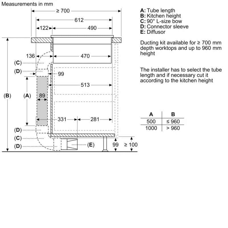 Bosch Series 8 PXX875D67E, Induction hob with integrated ventilation system