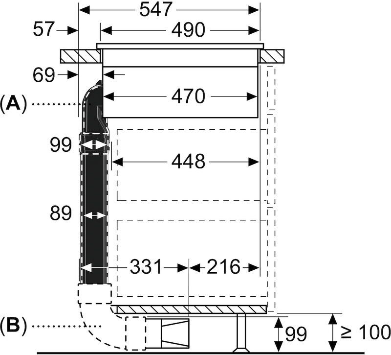Bosch PIE611B15E, Induction hob with integrated ventilation system