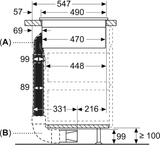 Bosch PIE611B15E, Induction hob with integrated ventilation system
