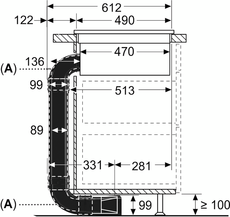 Siemens iQ 300 EH611BE15E, Induction hob with integrated ventilation system