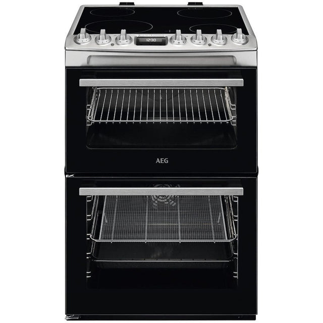 AEG CCX6740ACM Ceramic Electric Cooker with Double Oven