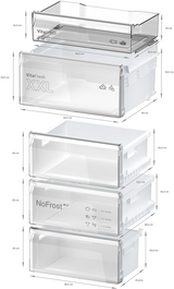 Bosch KGN392LAGG, Free-standing fridge-freezer with freezer at bottom