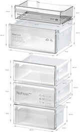 Bosch Series 4 KGN392LAFG, Free-standing fridge-freezer with freezer at bottom
