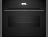 Neff N 70 C24MR21G0B, Built-in compact oven with microwave function