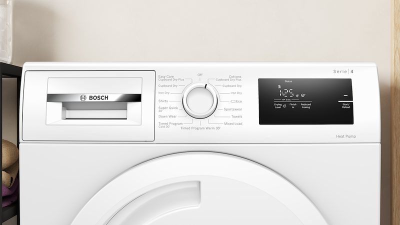 Bosch Series 4 WTH84001GB, Heat pump tumble dryer