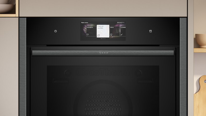 Neff N 90 B64VT73G0B, Built-in oven with added steam function