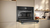 Neff N 70 C24MR21G0B, Built-in compact oven with microwave function