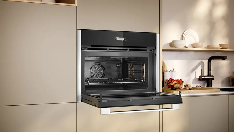 Neff N 70 C24MR21N0B, Built-in compact oven with microwave function