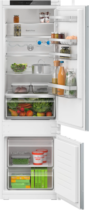 Bosch Series 4 KIV87VSE0G, Built-in fridge-freezer with freezer at bottom