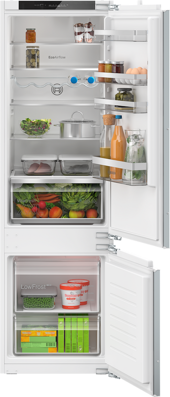 Bosch Series 4 KIV87VFE0G, Built-in fridge-freezer with freezer at bottom