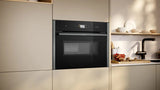 Neff N 90 C24MS31G0B, Built-in compact oven with microwave function