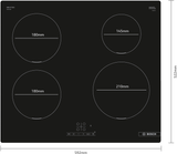 Bosch Series 4 PUE611BB5B, Induction hob