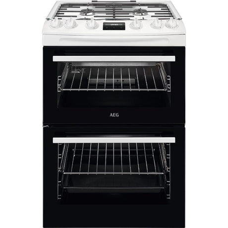AEG CGX6130ACW 60cm Double Oven Gas Cooker - White
