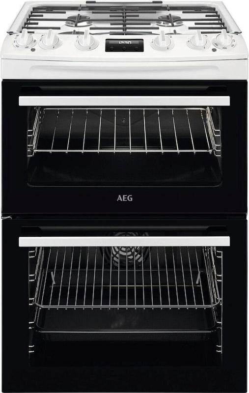 AEG CKX6540ACW Dual Fuel Cooker with Double Oven - White