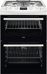 AEG CKX6540ACW Dual Fuel Cooker with Double Oven - White