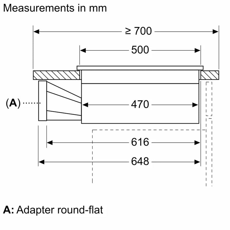 Siemens iQ 500 ED711HQ26E, Induction hob with integrated ventilation system