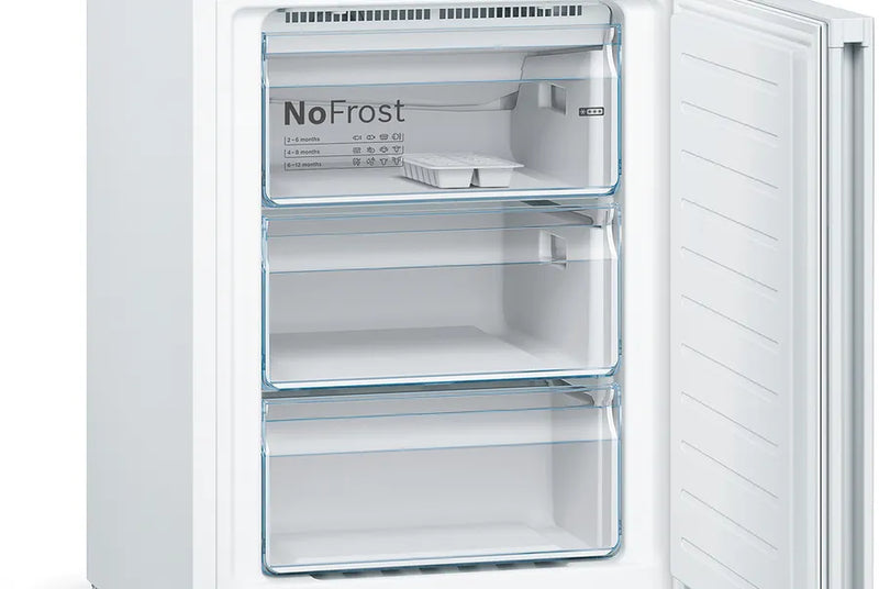 Bosch Series 4 KGN392WEBG, Free-standing fridge-freezer with freezer at bottom