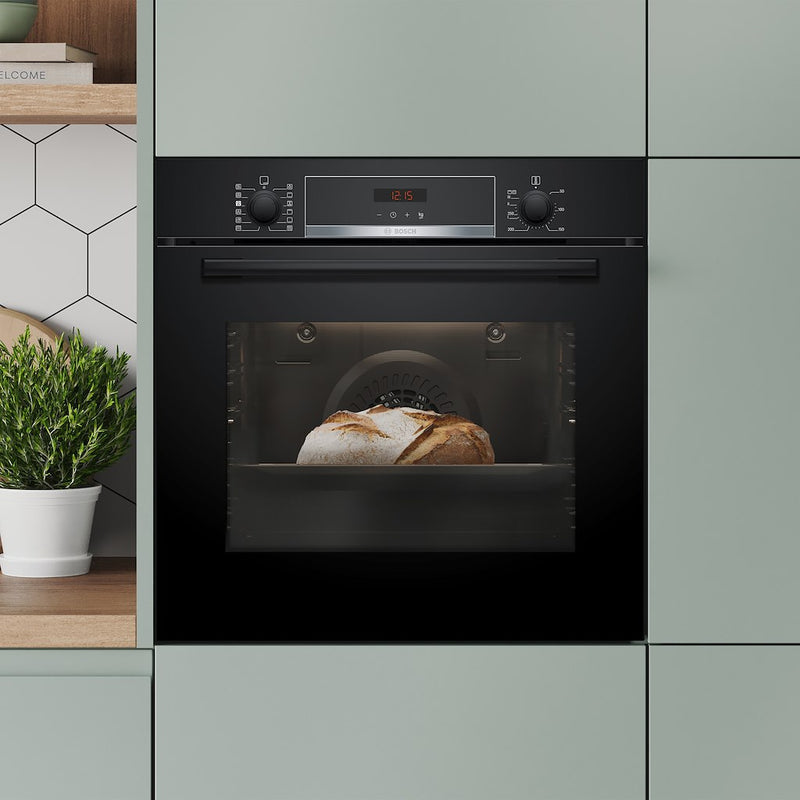 Bosch Series 4 HQA574BB3B, Built-in oven with added steam function
