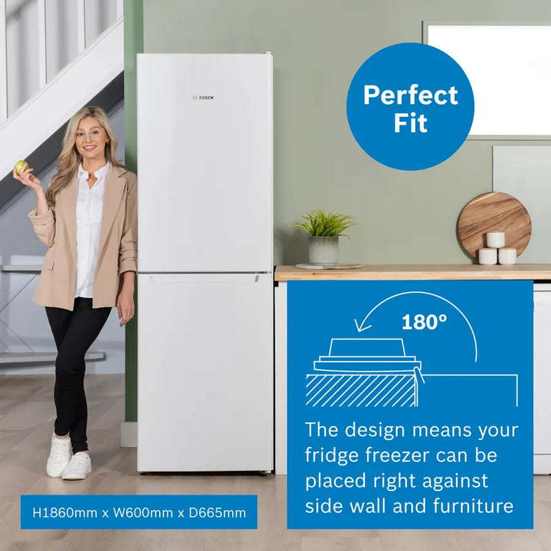 Bosch Series 2 KGN34NWEAG, Free-standing fridge-freezer with freezer at bottom