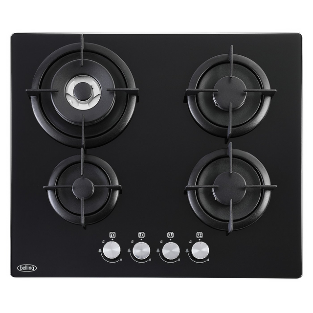 Belling BEL GTG603RI BLK 60cm Gas Through Glass Hob