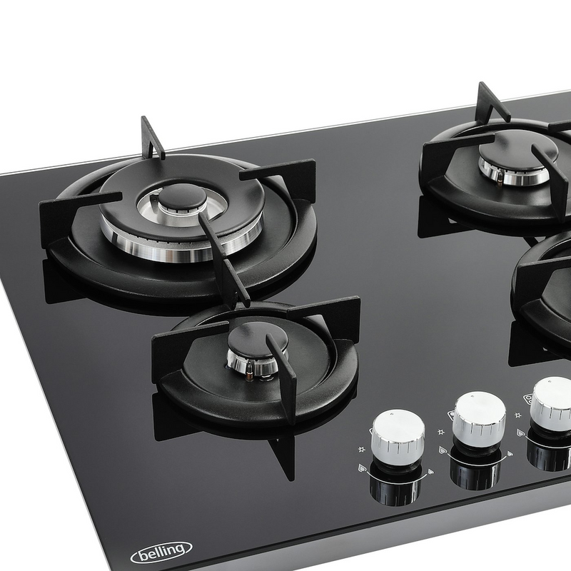 Belling BEL GTG603RI BLK 60cm Gas Through Glass Hob