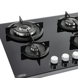 Belling BEL GTG603RI BLK 60cm Gas Through Glass Hob